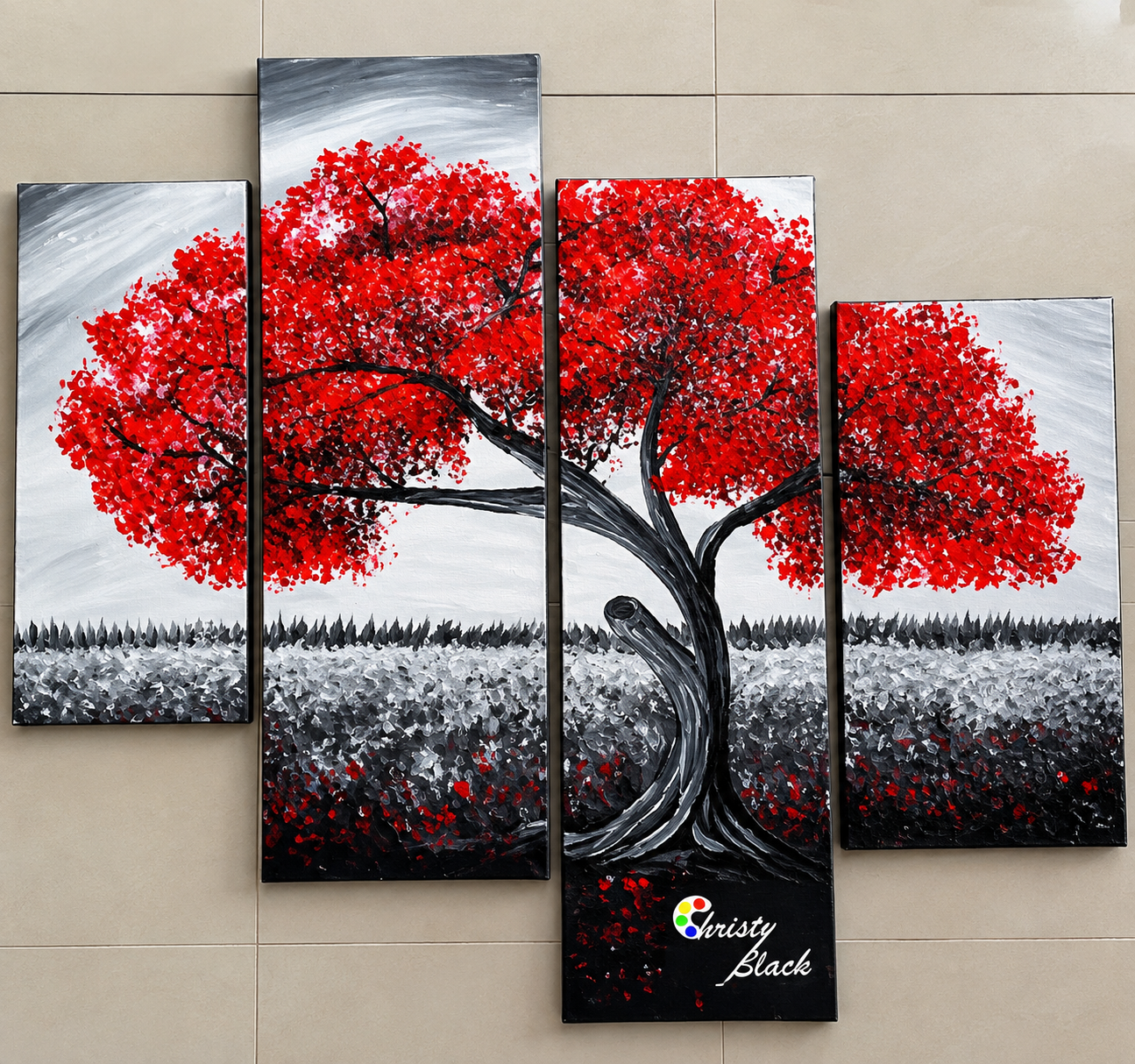 Red Tree Canvas